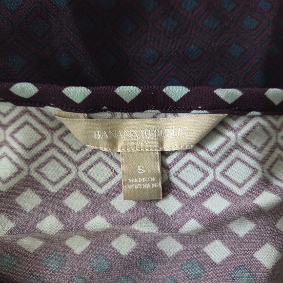 ⭐️Banana Republic Geometric Patterned Dress in Navy and White And Purple Small - Picture 5 of 5